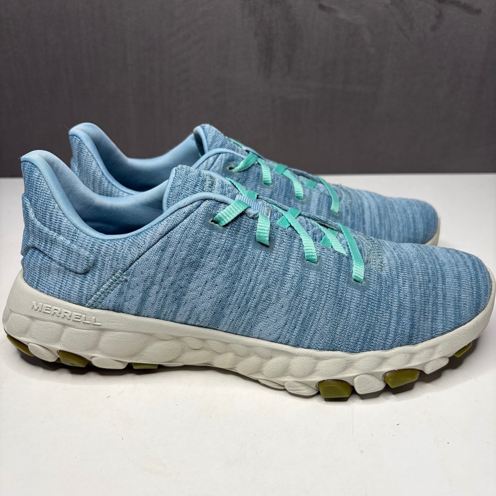 Merrell Bora Knit Performance Shoes Womens 9 Blue Lace Up Running Trail Hiking